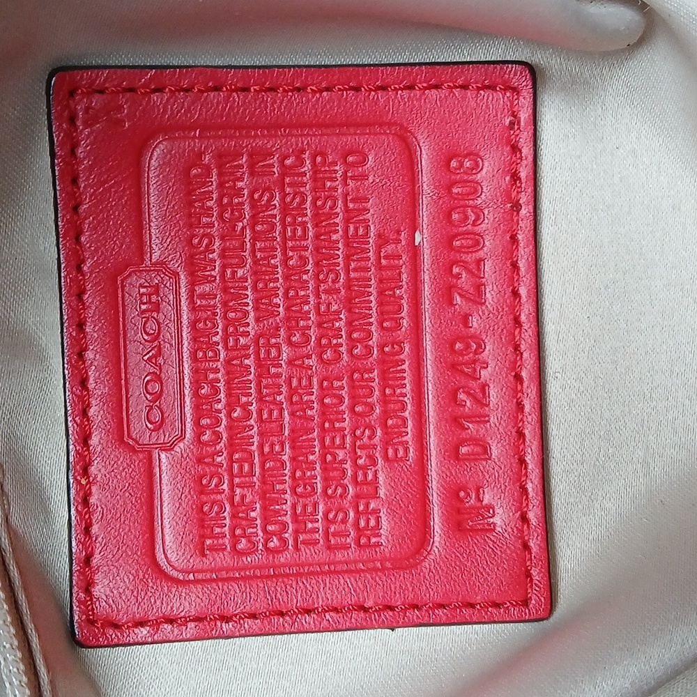 Coach Red Patent Leather Tote Bag - Picture 9 of 9